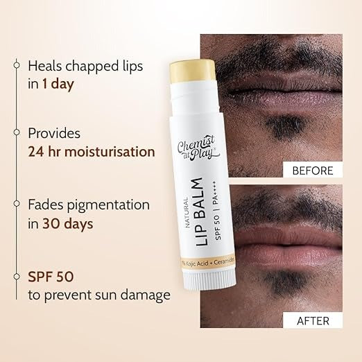 Chemist At Play Natural Lip Balm with SPF 50 PA++++ - 4.5 gms