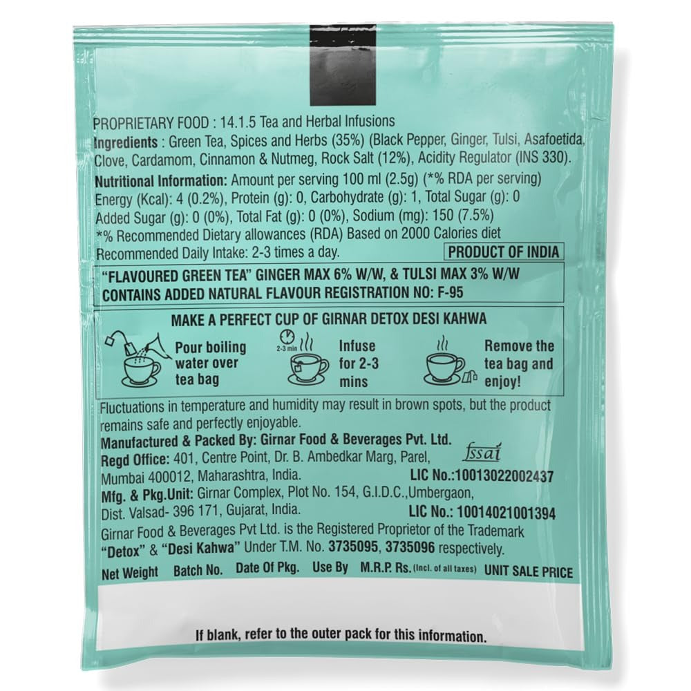 Girnar Detox Green Tea - Desi Kahwa