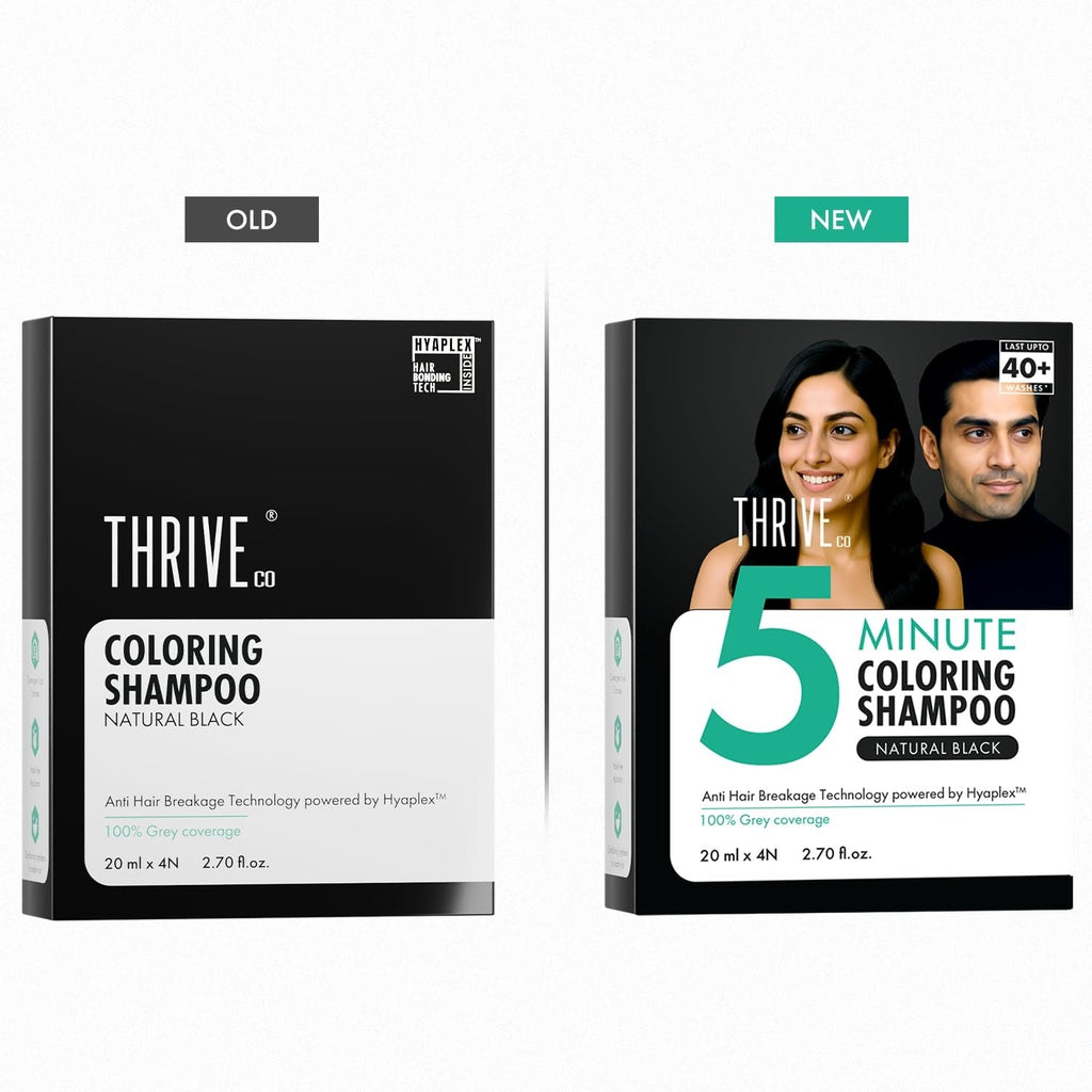 ThriveCo Hair Coloring Shampoo Natural Black - 20 gms