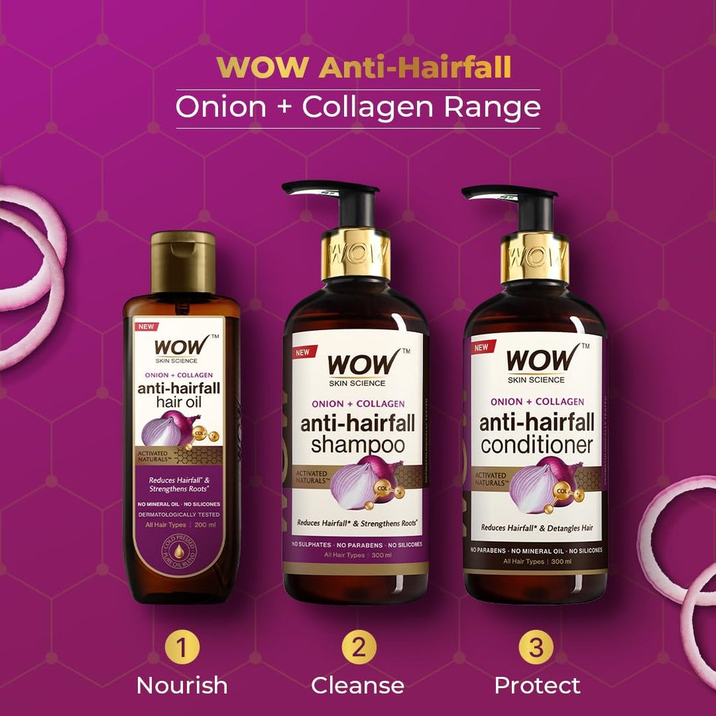 Wow Skin Science Onion Black Seed Oil Ultimate Hair Care Kit