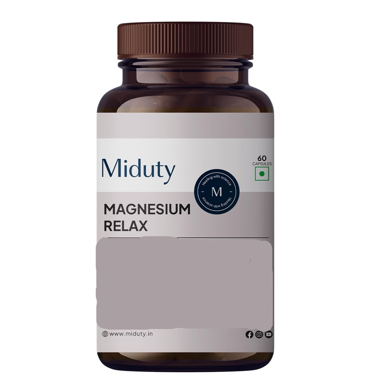 Miduty By Palak Notes Magnesium Relax Capsules - 60 caps