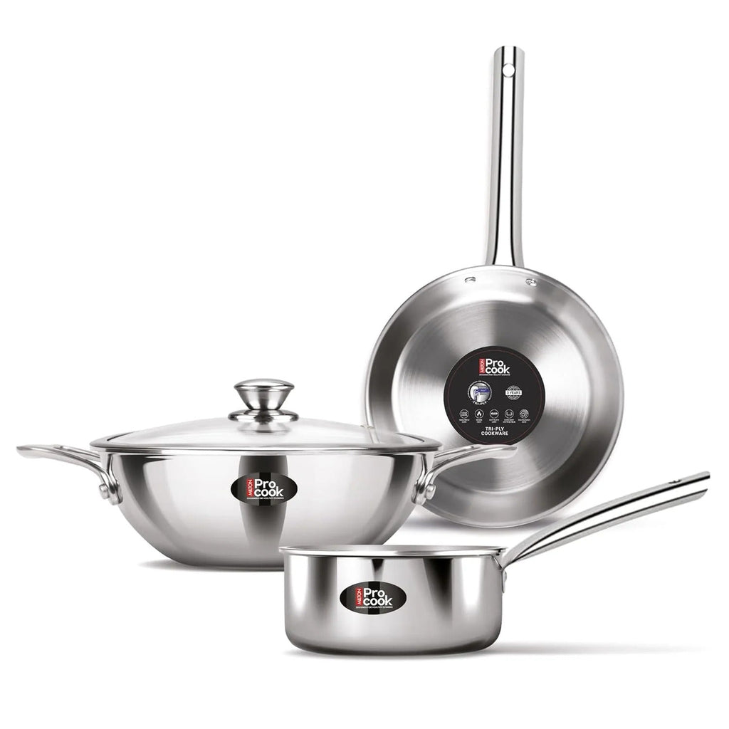 Milton ProCook Triply 4 Pcs Induction Cookware Set