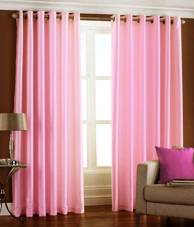 Homefab India Royal Silky Polyester Grommet Long Door Curtain 8 feet