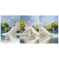 Rangoli MDF 3 Pcs Wall Poster 12x18 Inch Decorative Wall Art P-2 Design-11