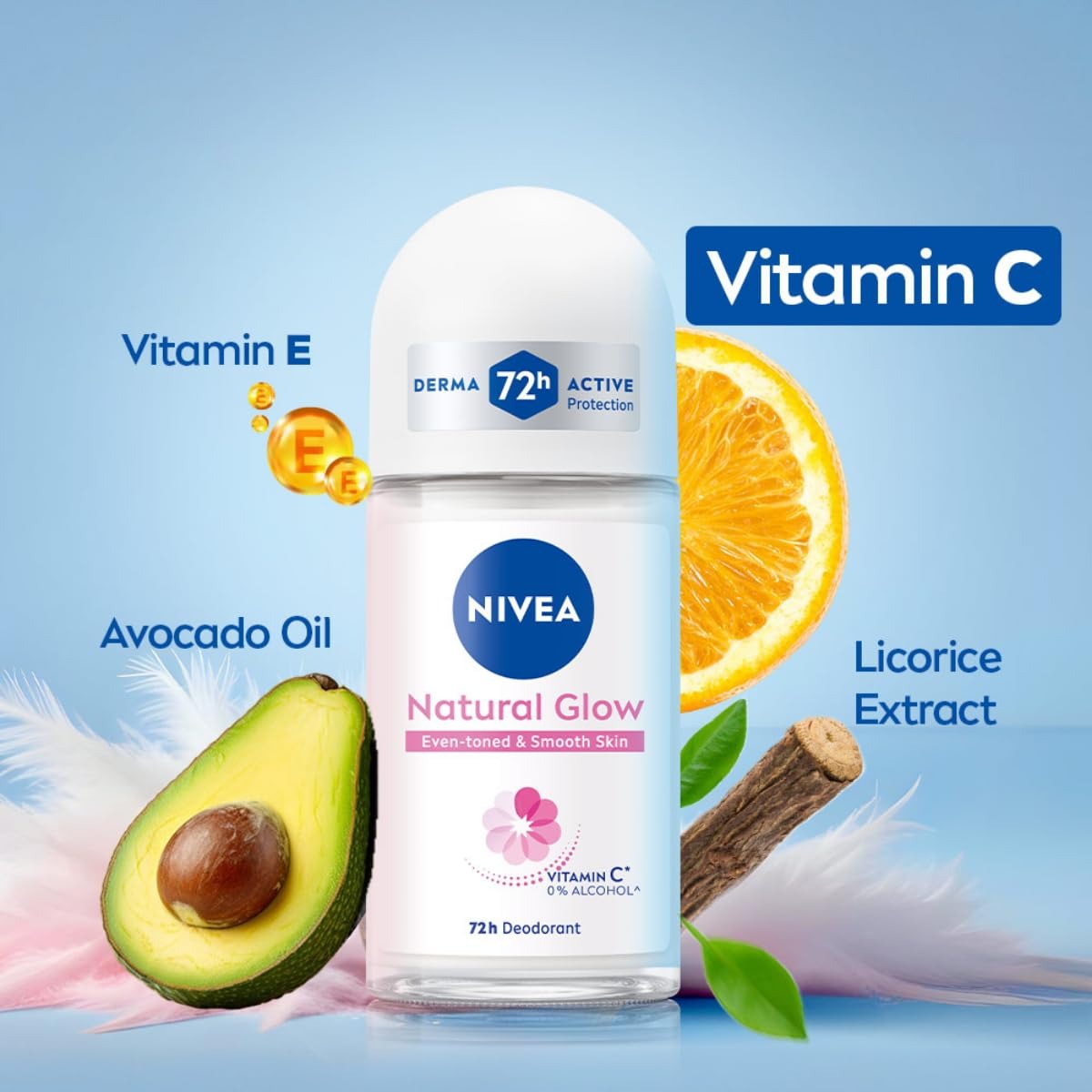 Nivea Natural Glow Smooth Skin Deodorant - 50 ml