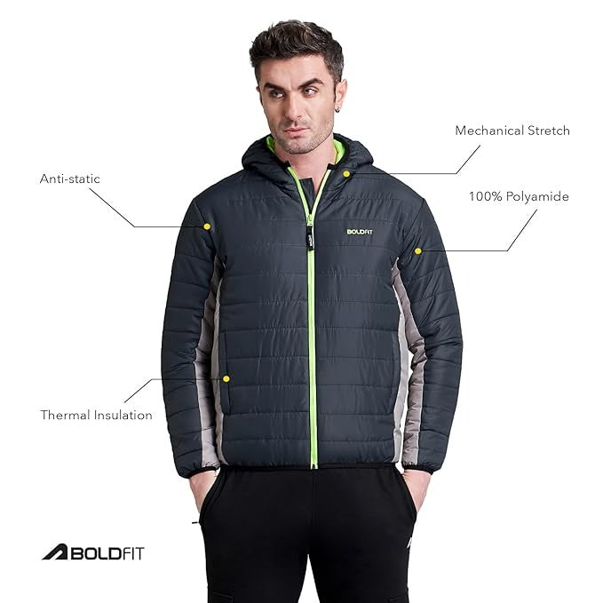 Boldfit jackets for Men Stylish Latest Puffer winter Jacket