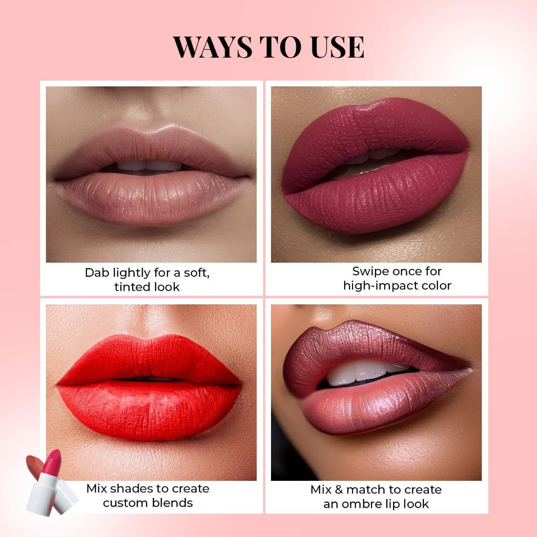 Just Herbs Ayurvedic Lipstick Micro-Mini Trial Kit