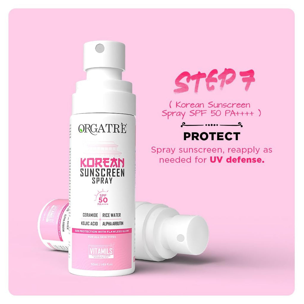 Orgatre Korean Rice & Ceramide 7-Step Skincare Gift Set