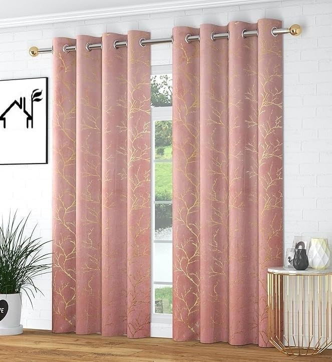 Homefab India Velvet Curtains Room Darkening Door 7 feet