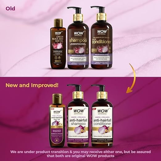 Wow Skin Science Onion Black Seed Oil Ultimate Hair Care Kit