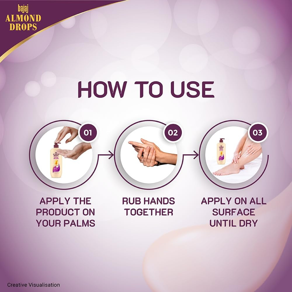 Bajaj Almond Drops Non-Sticky Body Lotion - 600 ml