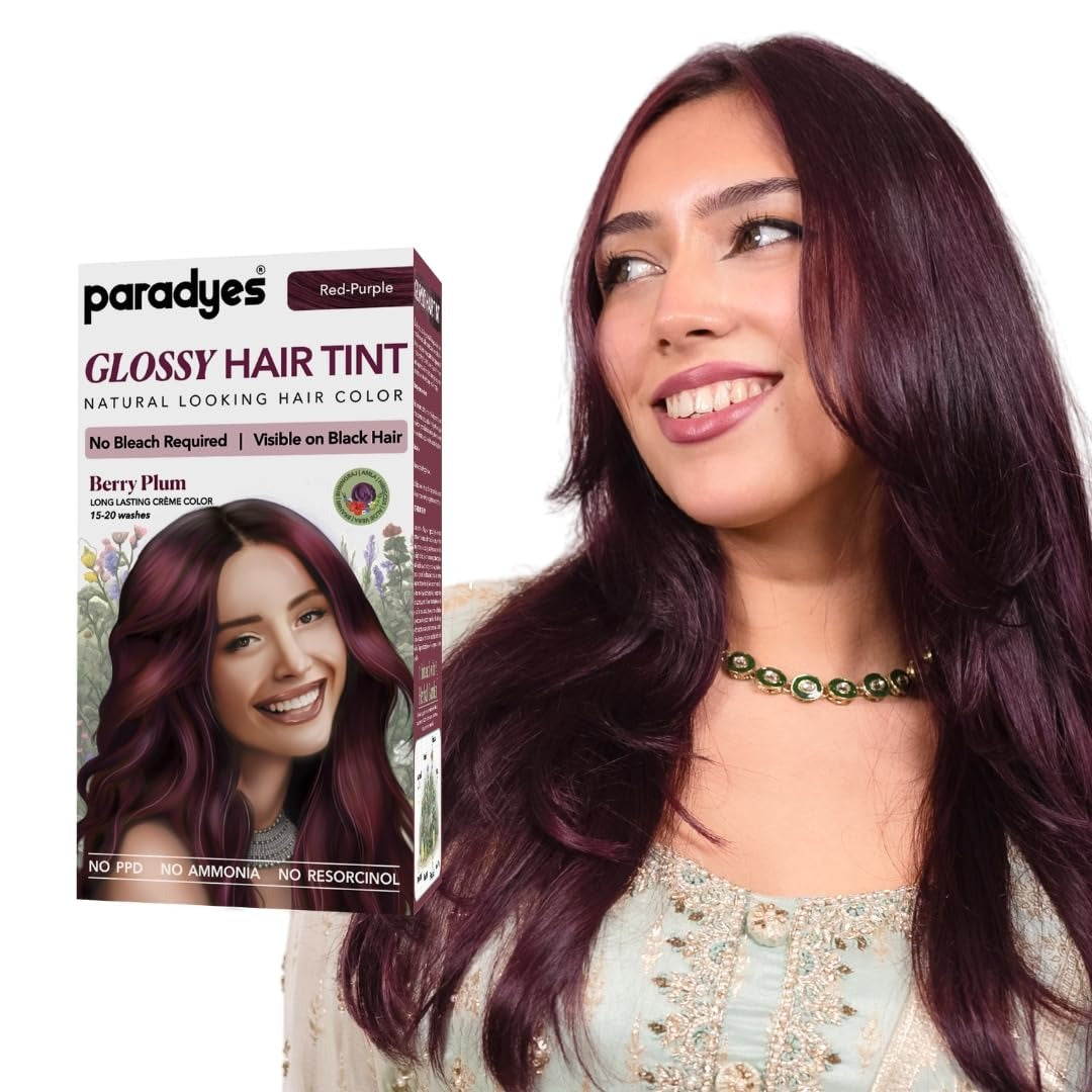 Paradyes Mini Berry Plum Glossy Hair Tint - 60 gms