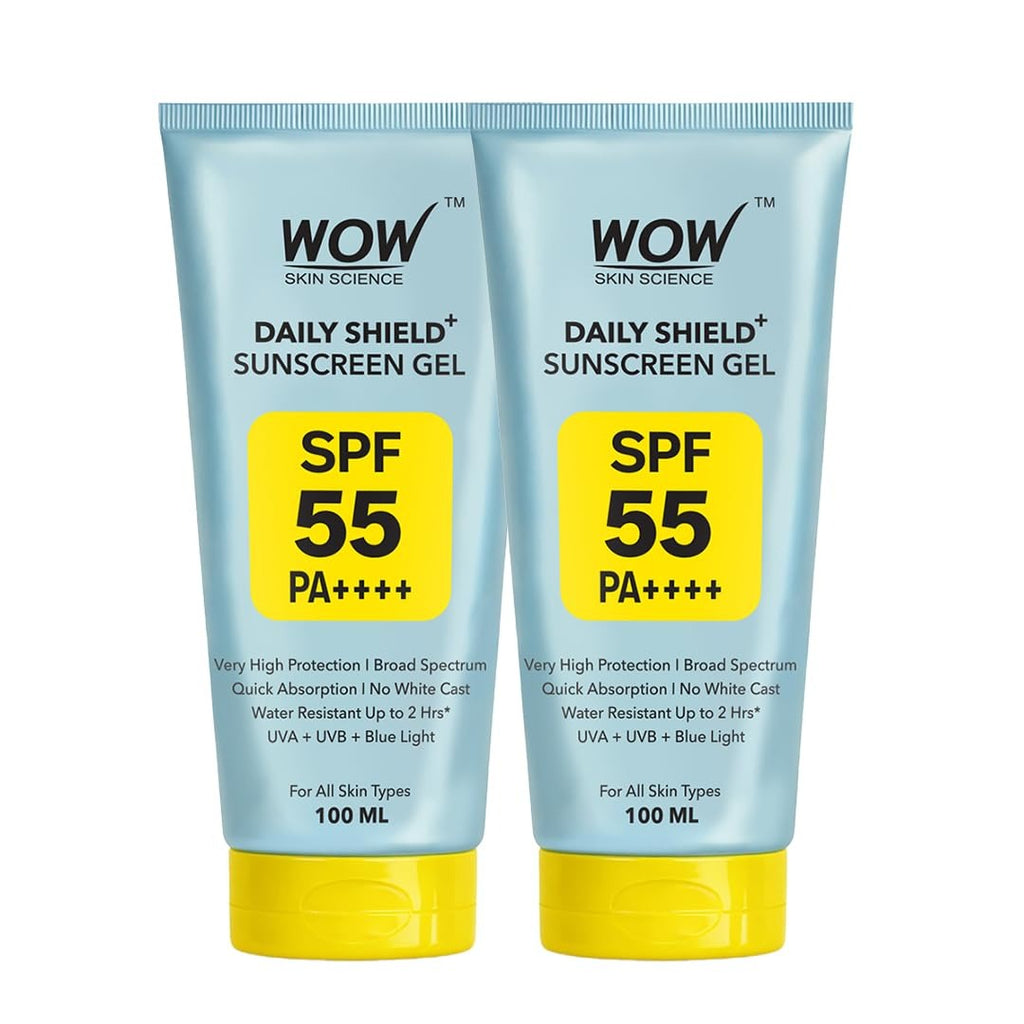 WOW Skin Science Daily Shield+ Sunscreen Gel SPF 55 PA++++ - 100 ml