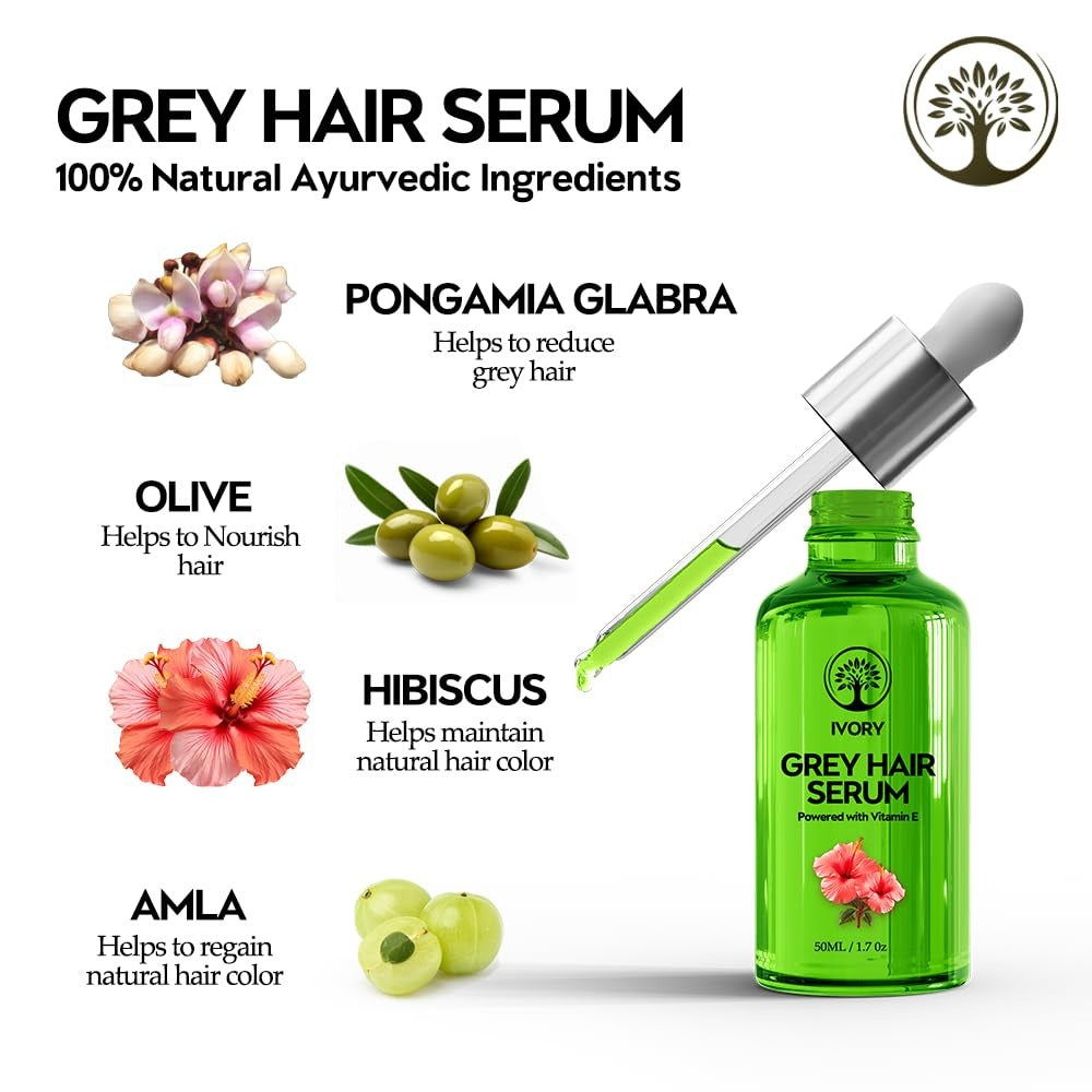 Ivory Natural Grey Hair Serum - 55 ml