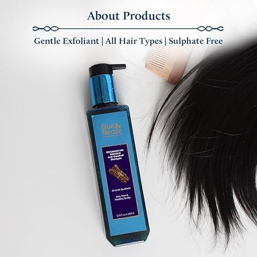 Blue Nectar Anti Dandruff and Healthy Scalp Hair Cleanser Shampoo - 200 ml