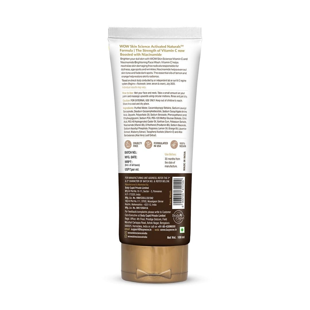 Wow Skin Science Brightening Vitamin C Face Wash