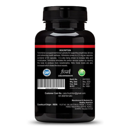 Vitaminhaat Yohimbine HCL 2.5 Mg Capsules - 90 caps