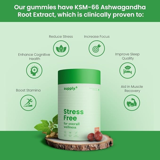 SUPPLY6 KSM-66 Ashwagandha - 60 Gummies