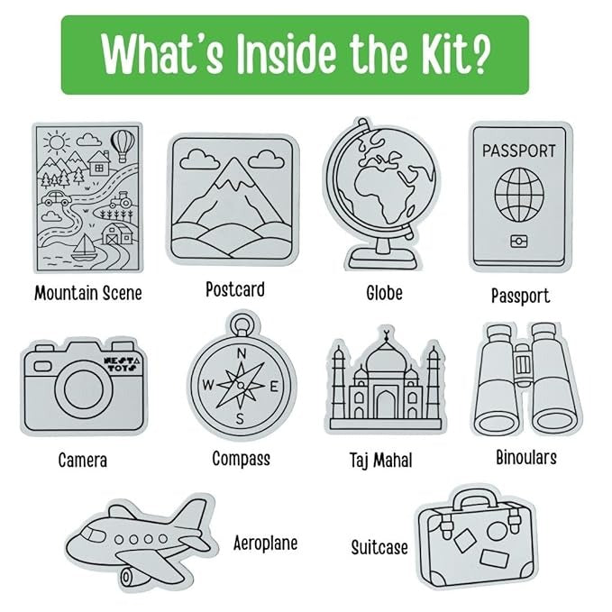 Nesta Toys Diy World Explorer Magnets Art & Craft Activity for Girls & Boys Art Kits & Supplies DIY Creative Activity Gifts for Kids Ages 6, 7, 8, 9, 10, 11, 12 Years