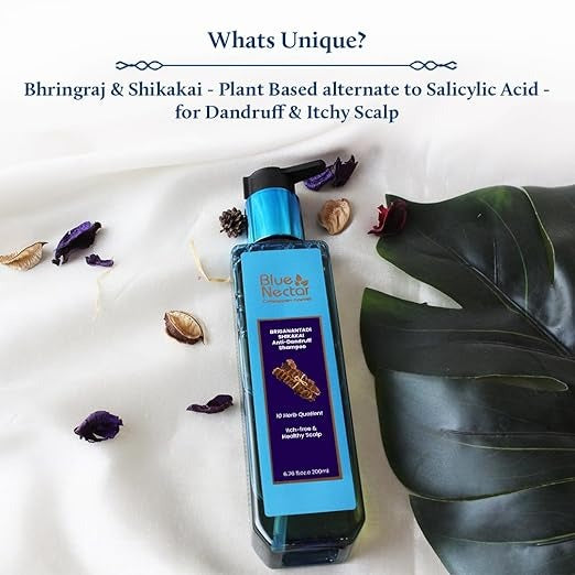 Blue Nectar Anti Dandruff and Healthy Scalp Hair Cleanser Shampoo - 200 ml