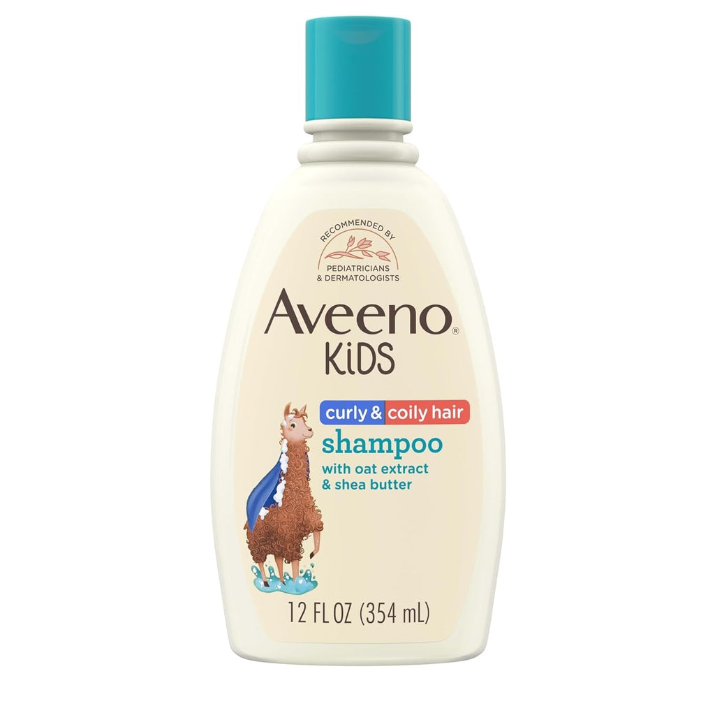 Aveeno Baby Kids Curly & Coily Hair Shampoo With Oat Extract & Shea Butter - 354 ml