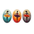 GiftOday Abstract Art Dancers Wood Wall Hanging Decoration Items Set of 3 Abstract Art