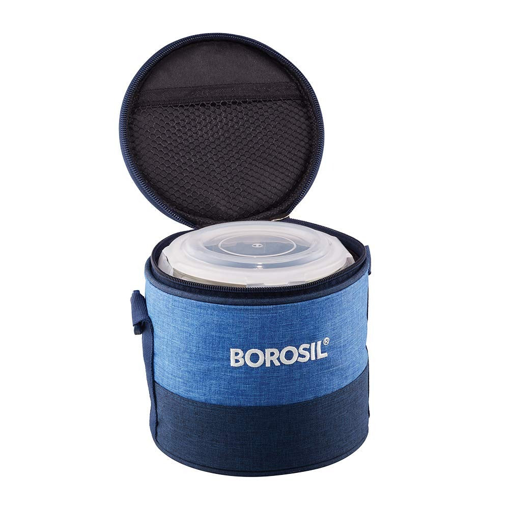 Borosil Glass Lunch Box Office Tiffin Prime Bag 400ml×2