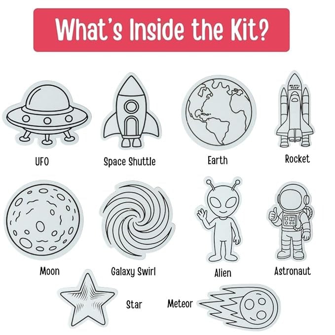 Nesta Toys Diy Space Magnets Art & Craft Activity for Girls & Boys Art Kits & Supplies DIY Creative Activity Gifts for Kids Ages 6, 7, 8, 9, 10, 11, 12 Years