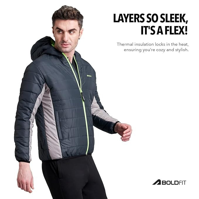 Boldfit jackets for Men Stylish Latest Puffer winter Jacket