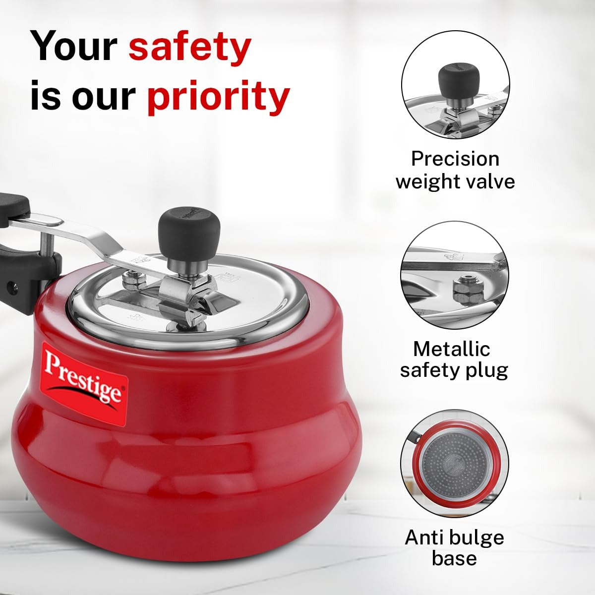 Prestige Nakshatra Duo Plus Svachh Aluminium Spillage Control Pressure Cooker