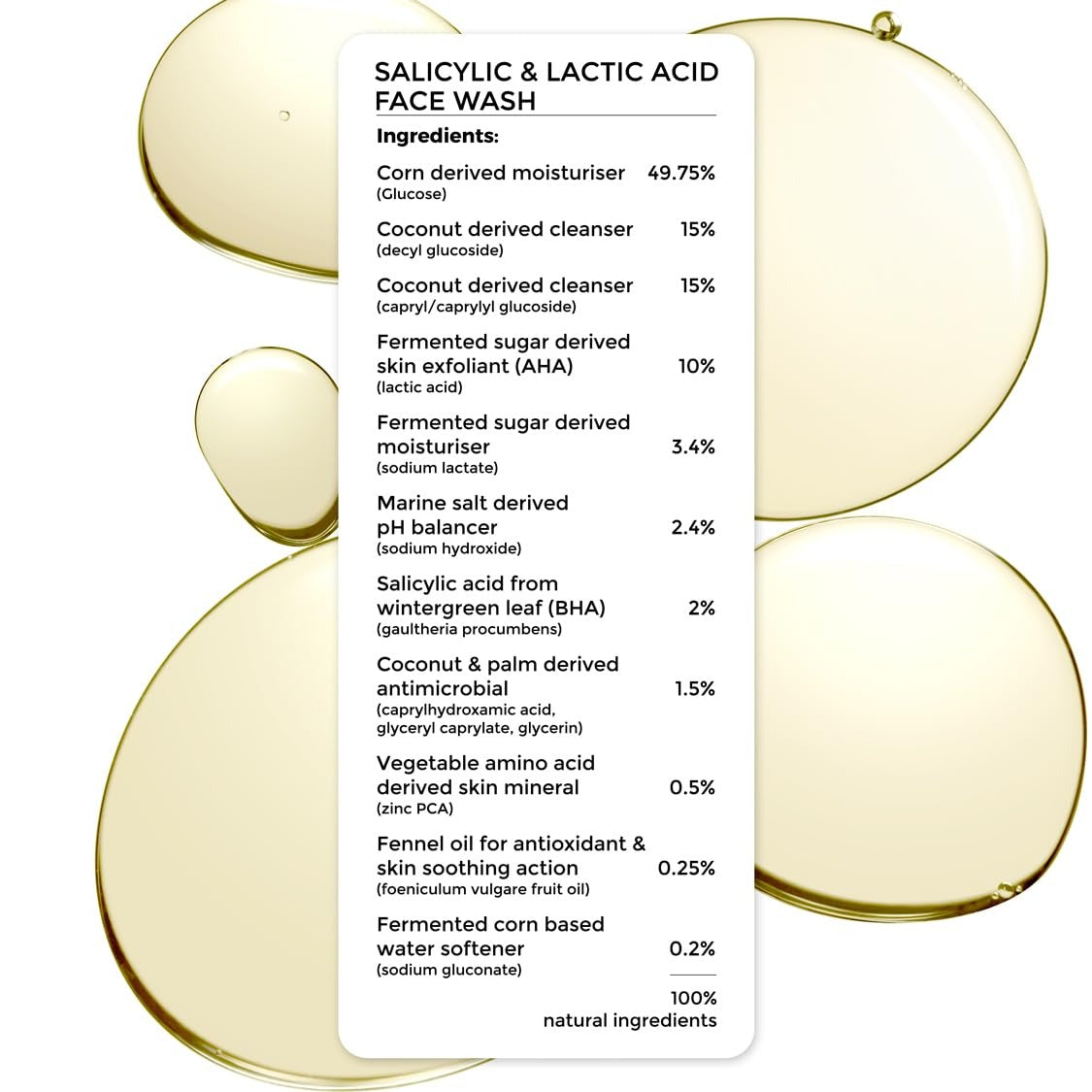 Brillare Salicylic Lactic Acid Face Wash - 100 ml