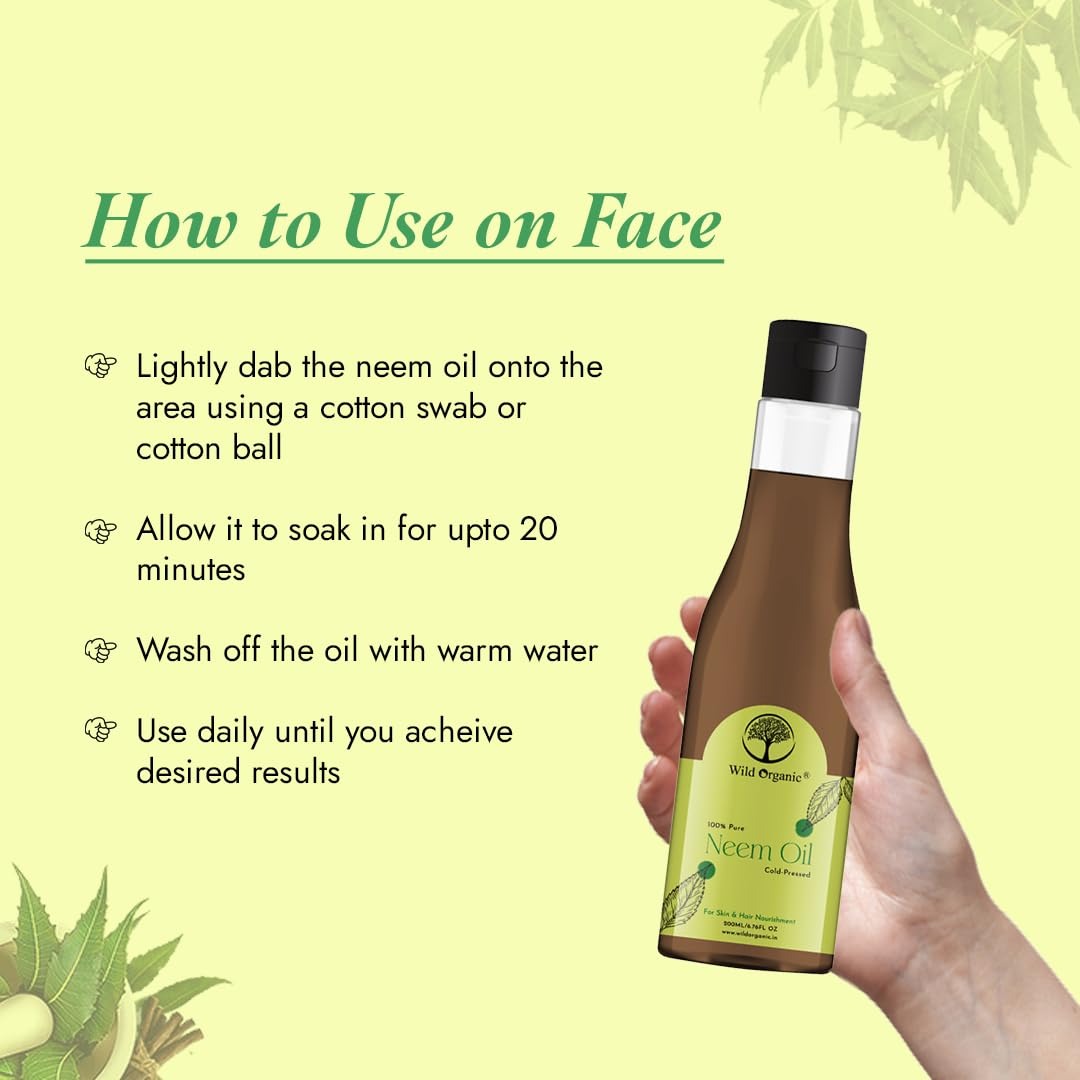 Wild Organic 100% Pure Neem Oil - 200 ml
