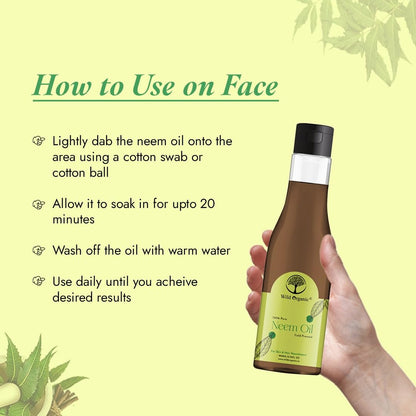 Wild Organic 100% Pure Neem Oil - 200 ml