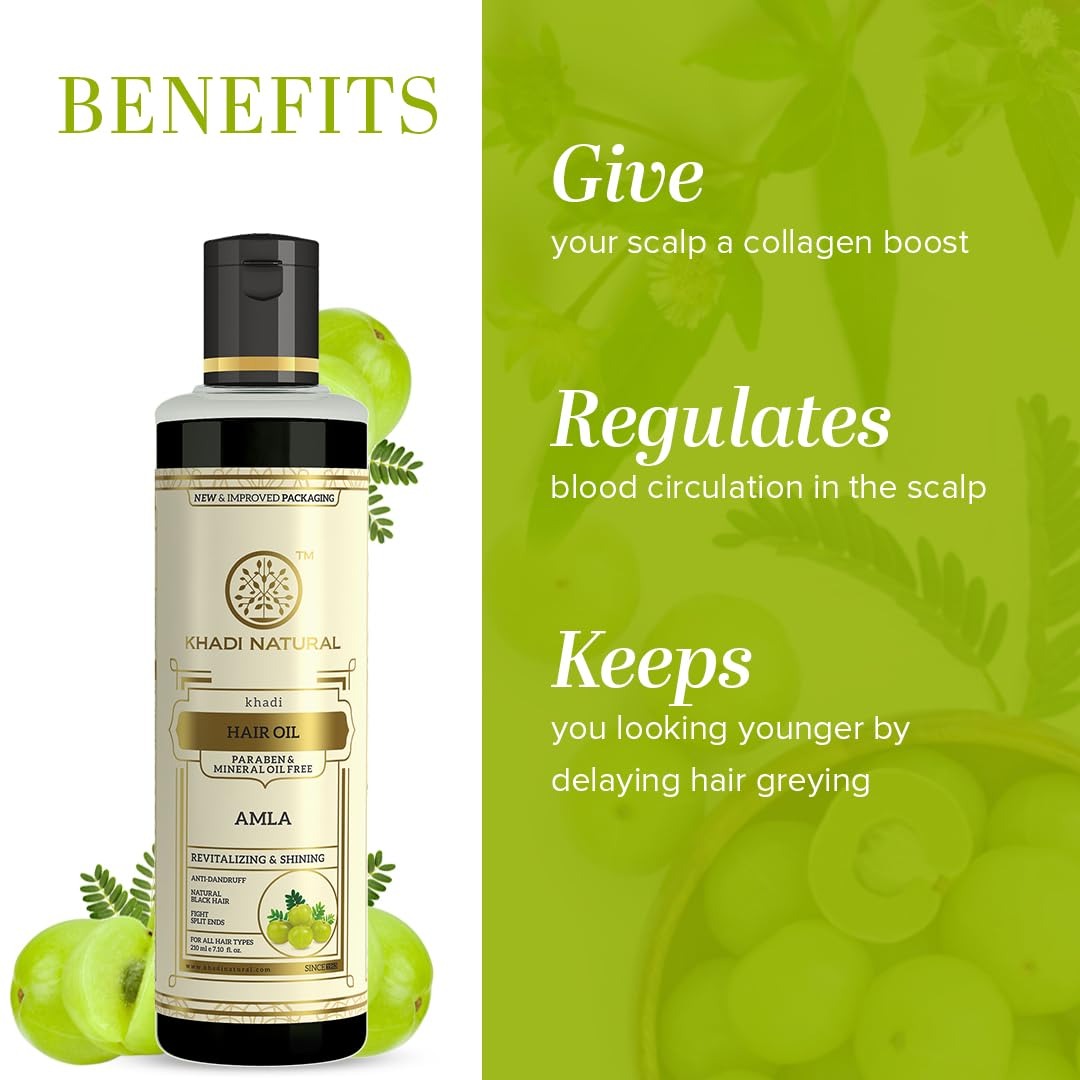 Khadi Natural Pure Amla Hair Oil - 210 ml