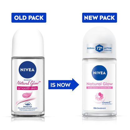 Nivea Natural Glow Smooth Skin Deodorant - 50 ml