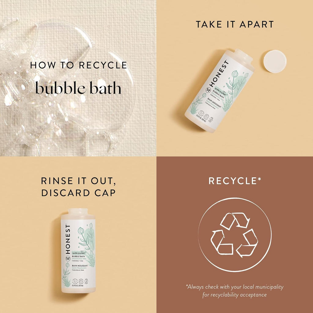 The Honest Company Bubble Bath Fragrance Free - 355 ml