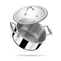 Stahl Artisan Triply Stainless Steel Sauce Pot/ Casserole With  Glass Lid | Induction Pot | Briyani Pot/ Handi | 2 L | 18 Cm