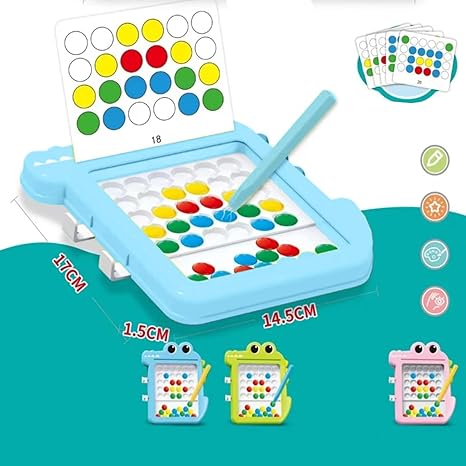 Lefan Magnetic Drawing Board for Kids, Magnetic Drawing Board for Doodling, Cute Crocodile Bead Children's Pen Puzzle, Early Education Toys-Pack of 1 pcs