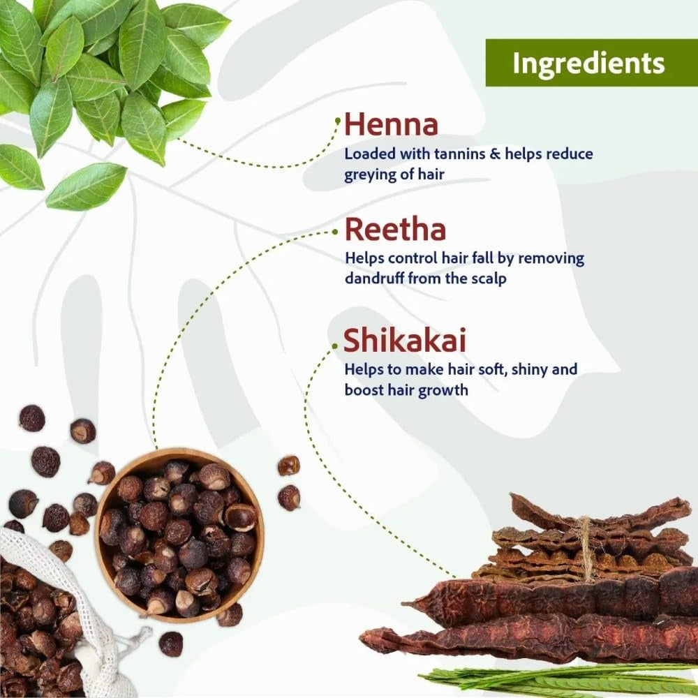 Sri Sri Tattva Henna Shikakai Shampoo - 200 ml