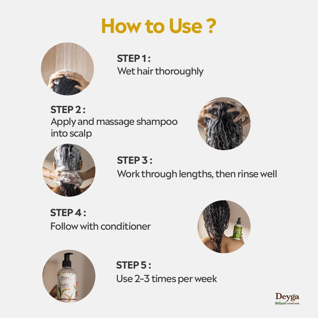 Deyga Rice Water Shampoo - 220 ml