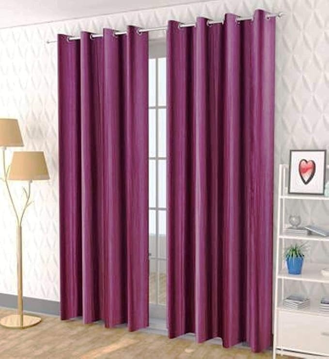 Homefab India Royal Silky Polyester Grommet Door Curtain 7 feet