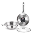Milton ProCook Triply Stainless Steel 3 Pcs Induction Cookware Set