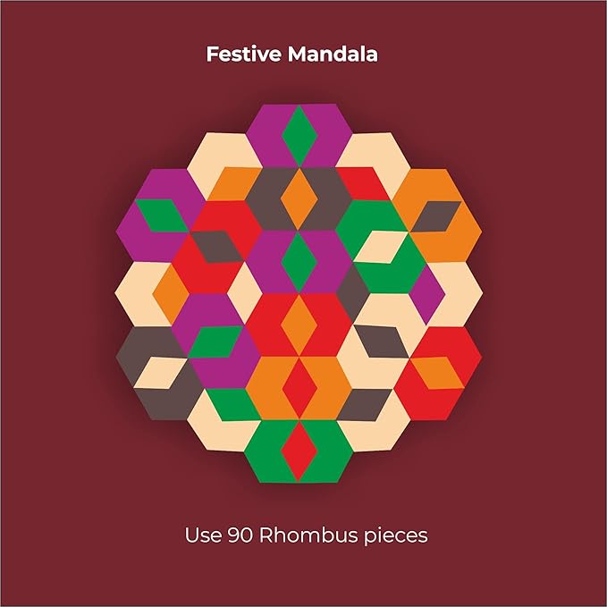 Pelikas Toyz Magnalogix Mandala Art for Beginners, Puzzle Game, Mosaic Art Kit, Gift for Boys Girls 8-12 Years, Magnetic Puzzles Mosaic Mandala