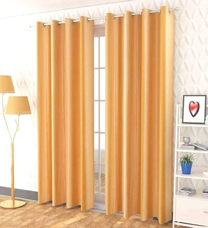 Homefab India Royal Silky Polyester Grommet Door Curtain 7 feet