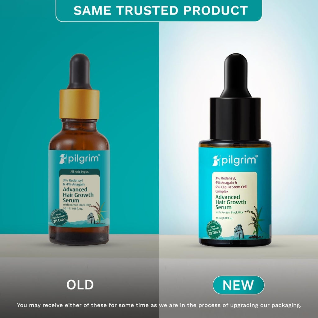 Pilgrim 3% Redensyl 4% Anagain & 5% Capilia Stem Cell Complex Advanced Hair Growth Serum