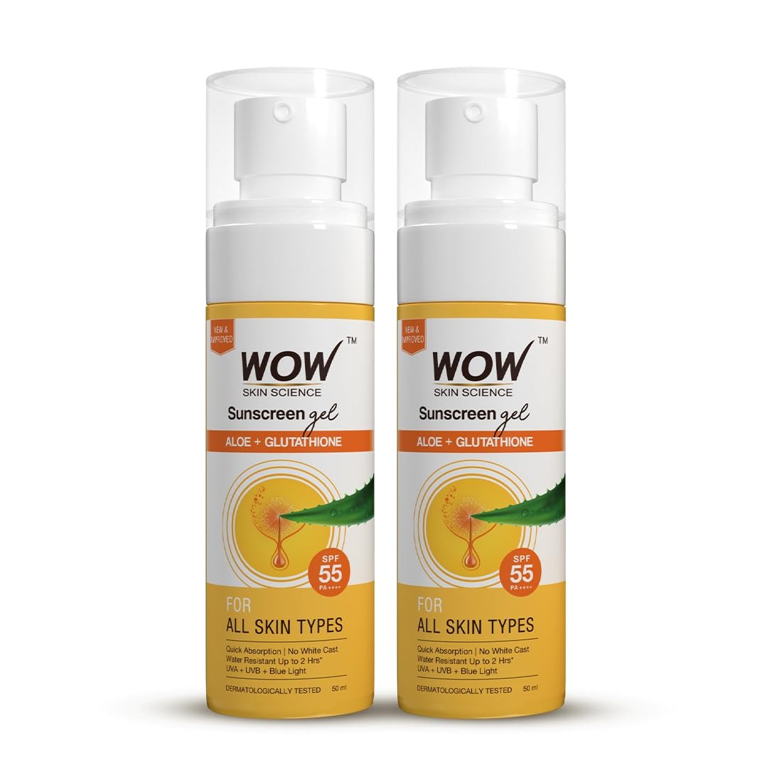 Wow Skin Science Sunscreen Gel For All Skin Types SPF 55 PA++++ - 50 ml