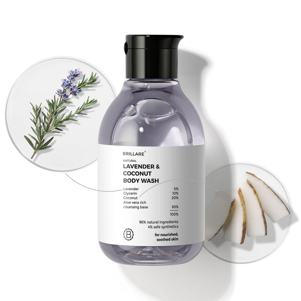 Brillare Natural Lavender & Coconut Body Wash - 200 ml
