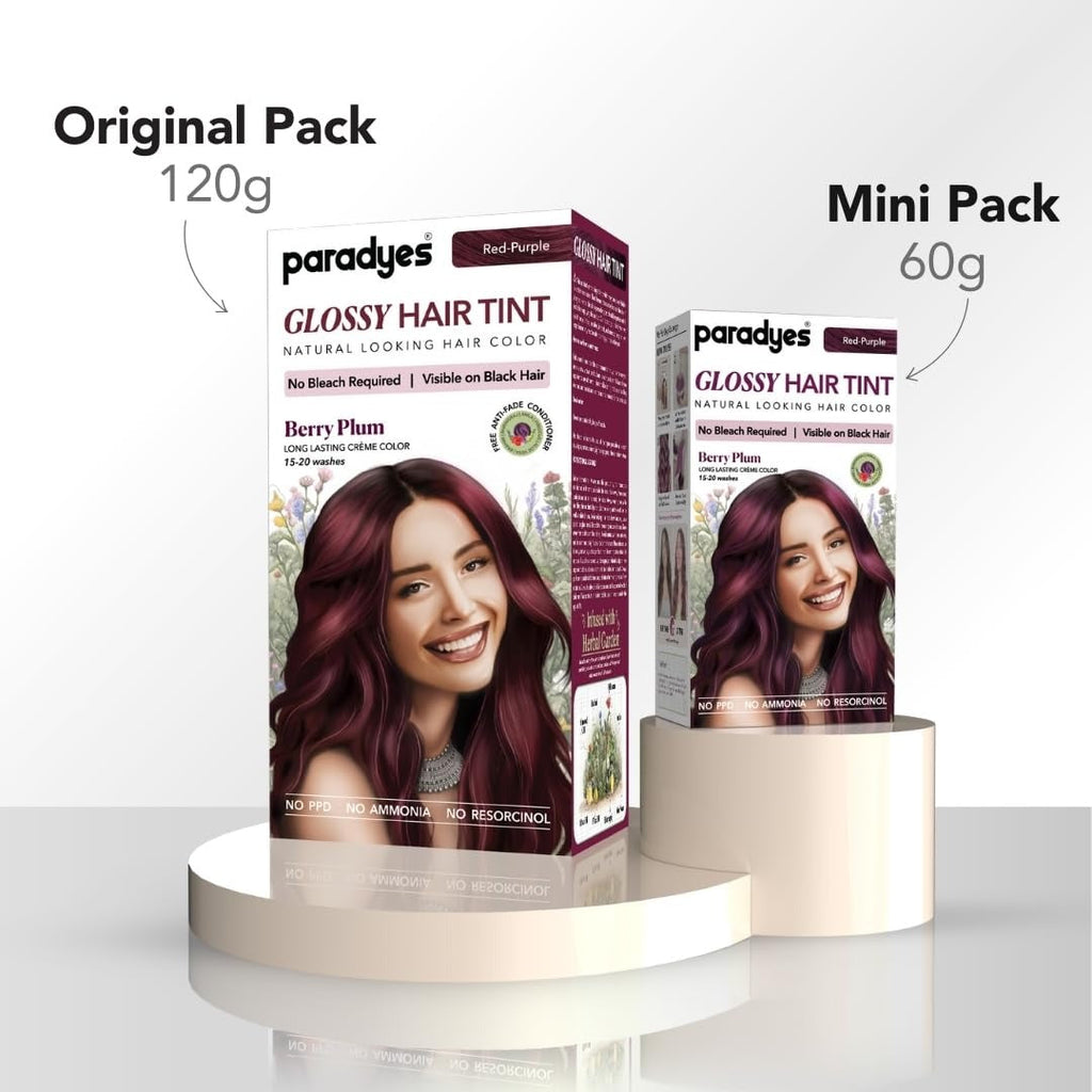 Paradyes Mini Berry Plum Glossy Hair Tint - 60 gms
