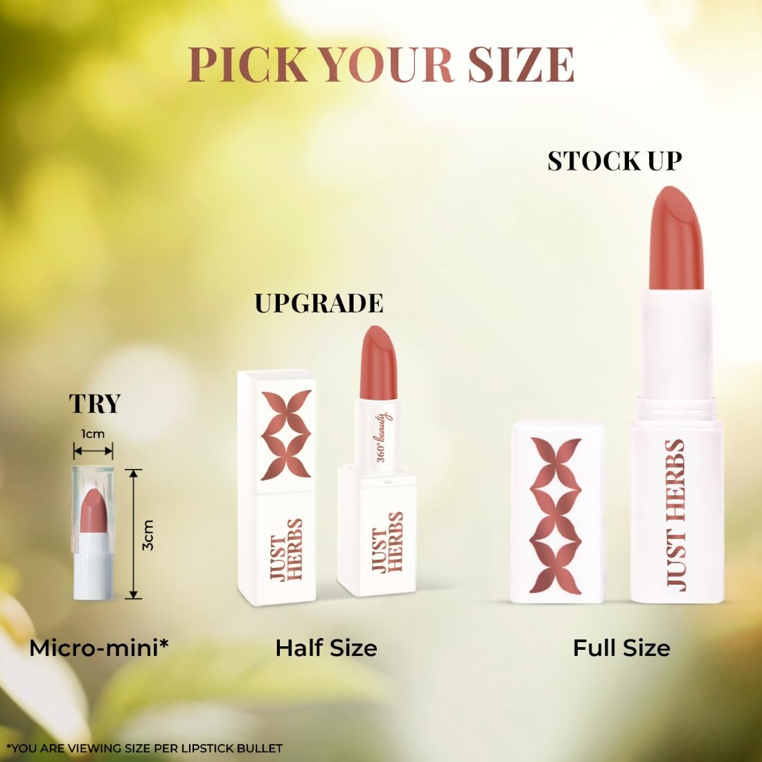 Just Herbs Ayurvedic Lipstick Micro-Mini Trial Kit