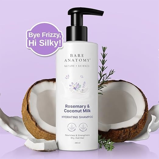Bare Anatomy Nature x Science Rosemary & Coconut Milk Hydrating Shampoo - 200 ml